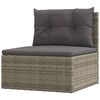 vidaXL Set Divani da Giardino 11 pz con Cuscini in Polyrattan Grigio