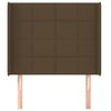 vidaXL Testiera ad Orecchio Marrone Scuro 83x16x118/128 cm in Tessuto