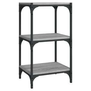 vidaXL Libreria grigio sonoma 40x33x70,5cm Legno Multistrato e Acciaio