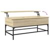 vidaXL Tavolino Rovere Sonoma 100x50x45 cm Legno Multistrato e Metallo