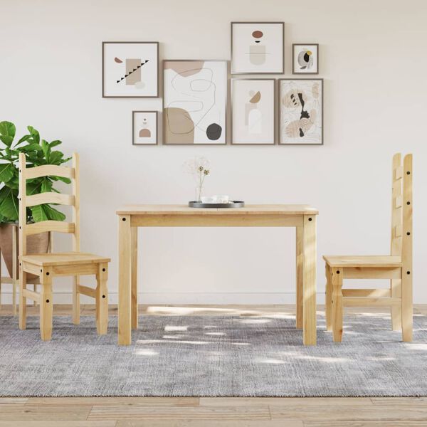 vidaXL Tavolo da Pranzo Panama 112x60x75 cm Legno Massello Pino