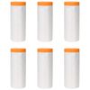 vidaXL Telo per polvere con nastro adesivo 6 pz Trasparente HDPE