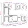 vidaXL Set Mobili da Cucina 8 pz Kalmar Rovere Sonoma in Truciolato