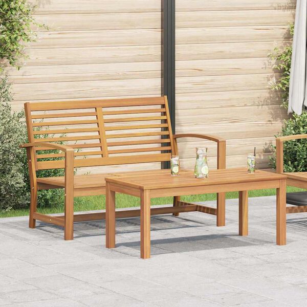 vidaXL Set Divano da Giardino Naturale Legno massello di teak