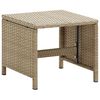 vidaXL Sgabelli da Giardino 4 pz con Cuscini in Polyrattan Beige