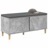 vidaXL Panca per ingresso con cuscino Grigio cemento 60 x 38 x 46 cm