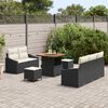 vidaXL Set Divano da Giardino con cuscino 8 pcs Nero Poly Rattan