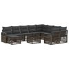vidaXL Set Divano da Giardino 11 pz Grigio polyrattan