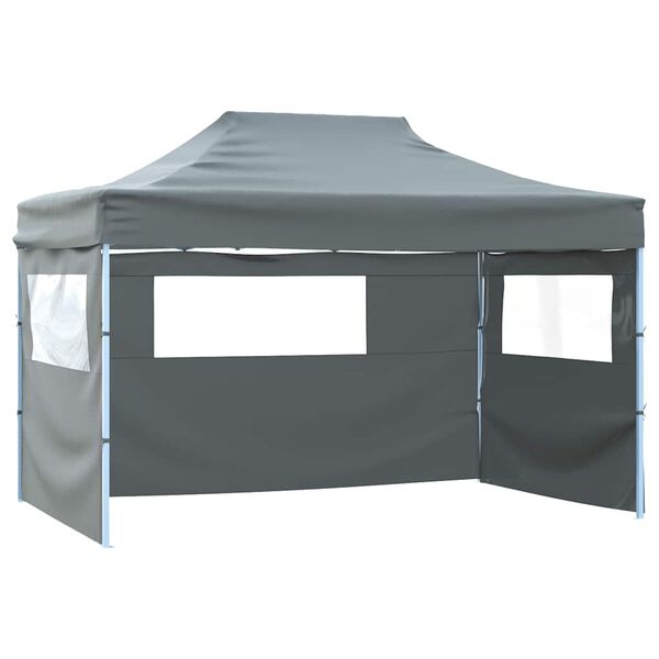 vidaXL Tenda Pieghevole Pop-Up 4 Pareti Laterali 3x4,5 m Antracite