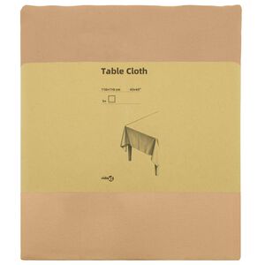 vidaXL Tovaglia da Tavolo 5 pz Quadrato Beige 110 x 110 cm Poliestere