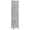 vidaXL Credenza Grigio Cemento 34,5x34x180 cm in Legno Multistrato