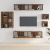 vidaXL Set Mobili Porta TV 8 pz Rovere Fumo in Legno Multistrato