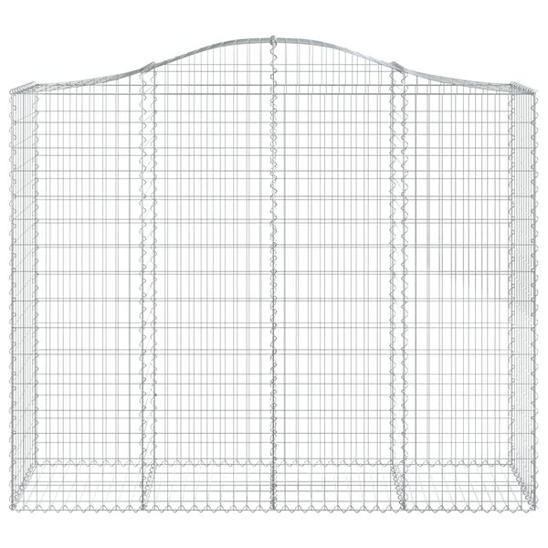 vidaXL Cesti Gabbioni ad Arco 13 pz 200x50x160/180 cm Ferro Zincato