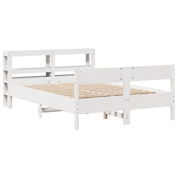 vidaXL Letto senza Materasso Bianco 150x200 cm Legno Massello di Pino