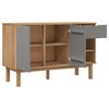 vidaXL Credenza OTTA Marrone e Grigio 114x43x73,5 cm in Legno di Pino