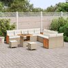 vidaXL Set Divano da Giardino 17 pcs Beige e Crema polyrattan