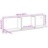 vidaXL Mobile a Parete 100x16,5x30 cm Legno Antico in Truciolato