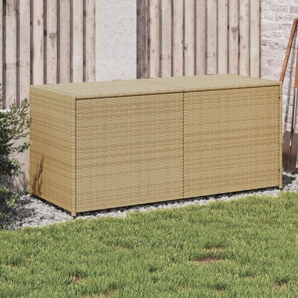 vidaXL Contenitore da Giardino Beige Misto 283L in Polyrattan