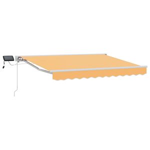 vidaXL Cornice per Tenda Manuale con LED Sabbia 5 x 3 m