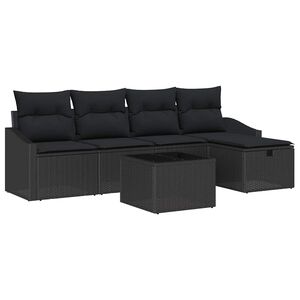 vidaXL Set di divani con cuscino 6 pcs polyrattan