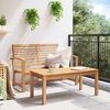 vidaXL Set Divano da Giardino Naturale Legno massello di teak