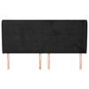 vidaXL Testiera ad Orecchio Nera 183x23x118/128 cm in Velluto
