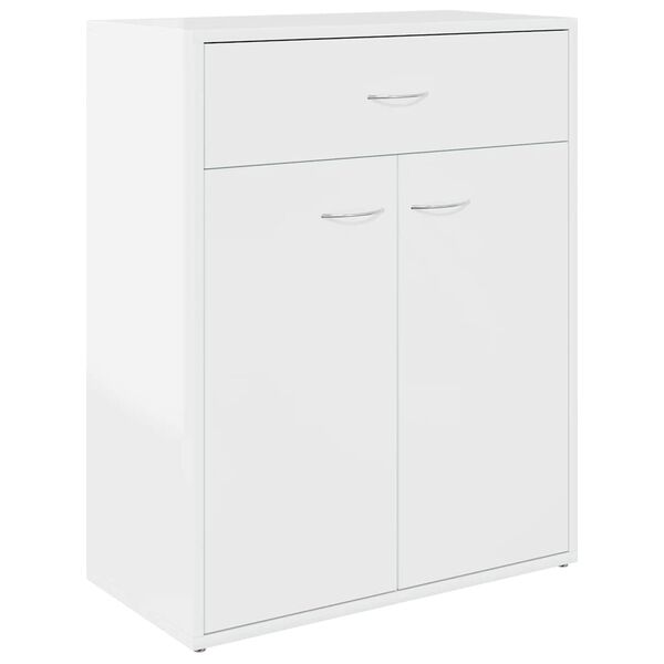 vidaXL Credenza Bianco Lucido 60x30x75 cm in Legno Multistrato