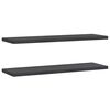 vidaXL Mensole a Muro 2 pz 100x30 cm Nero in Acciaio Inossidabile