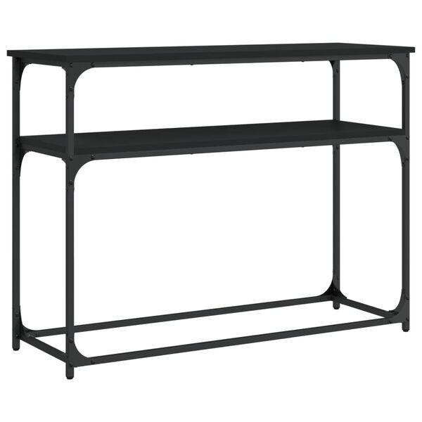 vidaXL Tavolino Consolle Nero 100x35,5x75 cm in Legno Multistrato