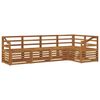 vidaXL Set divani 5 pcs Naturale Legno di Acacia Massello