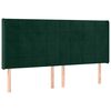 vidaXL Testiera ad Orecchio Verde Scuro 163x16x118/128 cm in Velluto
