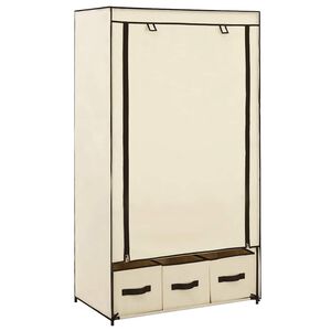 vidaXL Armadio Crema 87x49x159 cm in Tessuto