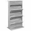 vidaXL Scaffale per riviste Grigio Sonoma 70 x 41 x 126 cm