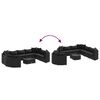 vidaXL Set Divani da Giardino 10pz con Cuscini in Polyrattan Nero