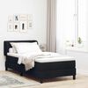 vidaXL Letto a molle con materasso Nero 90 x 200 cm Tessuto