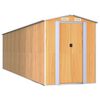 vidaXL Capanno Giardino Marrone Chiaro 192x689x223 cm Acciaio Zincato