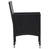 vidaXL Set Divani da Giardino 5 pz con Cuscini in Polyrattan Nero