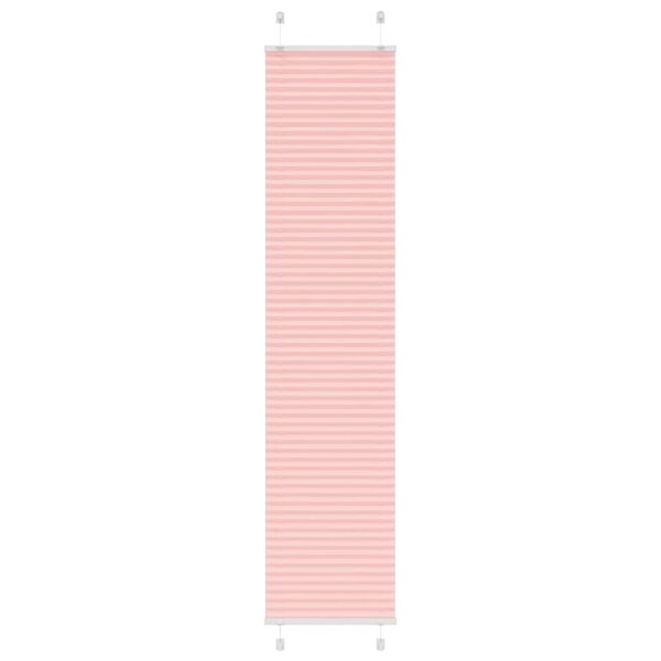 vidaXL Tenda Plissettata Rosa 45x200 cm Larghezza Tessuto 44,4 cm