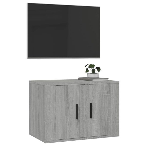 vidaXL Mobile Porta TV a Parete Grigio Sonoma 57x34,5x40 cm