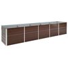 vidaXL Letto Rialzato in Acciaio Zincato 400x80x45 cm Marrone
