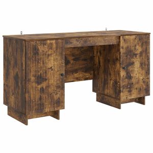 vidaXL Scrivania Rovere Fumo Legno ingegnerizzato 142,5 x 50 x 75 cm