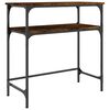 vidaXL Tavolino Consolle Rovere Fumo 75x35,5x75cm in Legno Multistrato