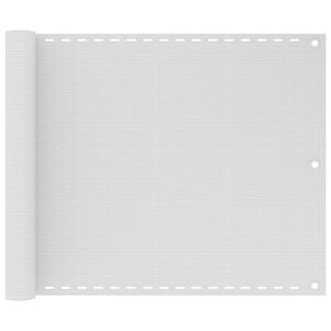 vidaXL Paravento da Balcone HDPE 75x400 cm Bianco