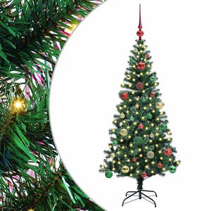 vidaXL Albero di Natale artificiale con luci integrate Verde 150 cm