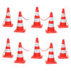 vidaXL Set Segnaletica Coni Stradali e Catena da 10 m Rosso Bianco