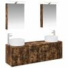 vidaXL Set di Armadi da Bagno 5 pz Rovere Fumo Legno ingegnerizzato