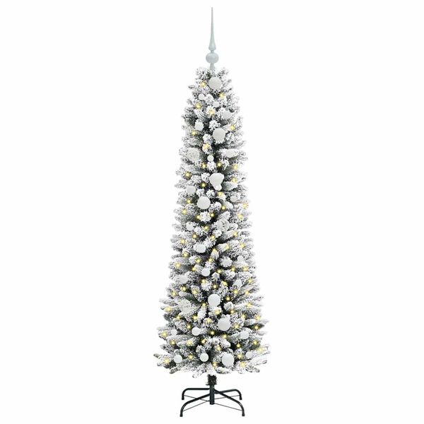 vidaXL Albero di Natale artificiale con 150 LED Bianco 150 cm