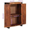 vidaXL Highboard con Ante Marrone Legno Recuperato Massello e Metallo