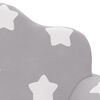 vidaXL Divano per Bambini 2 Posti Grigio Chiaro Stelle Morbido Peluche