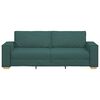 vidaXL Divano Verde Scuro 220 x 78 x 84 cm Tessuto